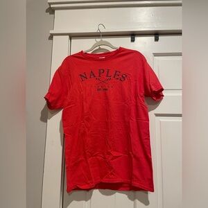 Red Naples T Shirt Delta Pro Weight Brand